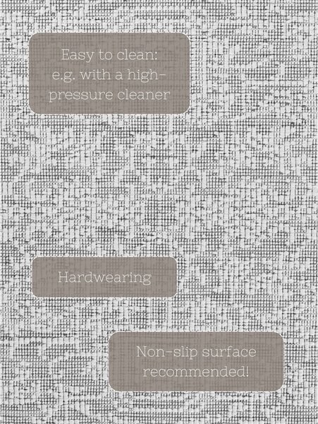 Sivo-slonokoščen zunanji in notranji tekač 80x250 cm Duet Kona – NORTHRUGS