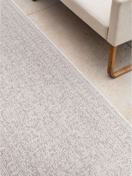 Sivo-slonokoščen zunanji in notranji tekač 80x250 cm Duet Kona – NORTHRUGS