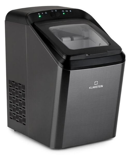 Klarstein Partytime, ledomat, čist led, 15 kg / 24 h, nerjaveče jeklo