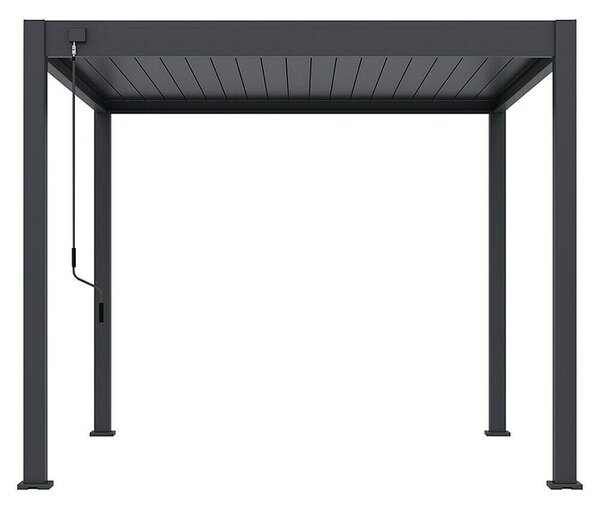 Sunfun Paviljon z lamelami Toluca (300 x 300 cm, Material ogrodja: Aluminij, Antracit)