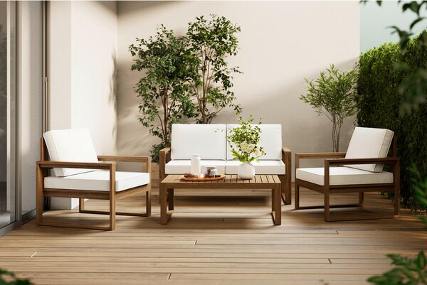LOUNGE GARNITURA akacija trd les