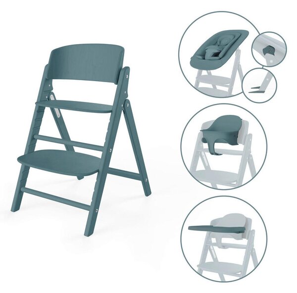 STOLČEK ZA HRANJENJE Click & Fold 69,9-77,5/47/80,8-90,6 cm modra