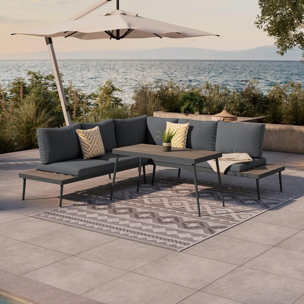 LOUNGE GARNITURA tkanina aluminij