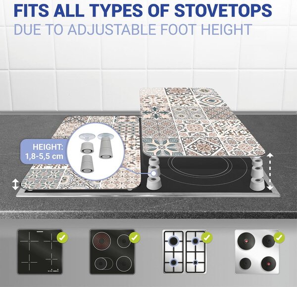 Zaščitna steklena plošča za štedilnik Wenko Universal Tile