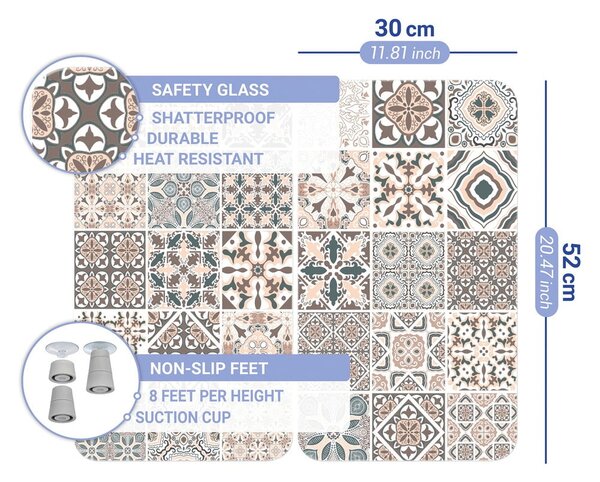 Zaščitna steklena plošča za štedilnik Wenko Universal Tile