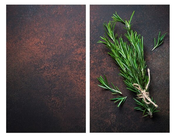 Zaščitne plošče za štedilnik iz kaljenega stekla 2 ks 52x30 cm Rosemary – Allstar
