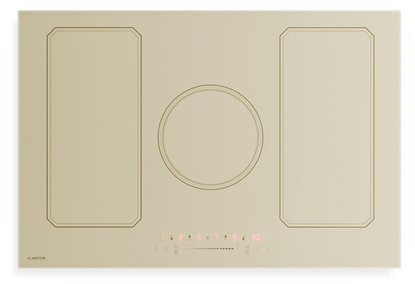 Klarstein Victoria Indukcijska kuhalna plošča | 5 kuhališč | retro estetika | 11500 W | 77 cm