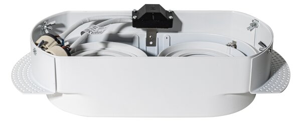 Komplet 6 zaobljenih vgradnih reflektorjev belih GU10 70 mm 2-luči - Hubs
