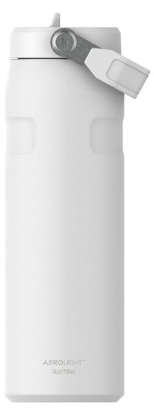 Bela termovka iz nerjavečega jekla 700 ml IceFlow™ Bottle Flip Straw 2.0 Frost – Stanley
