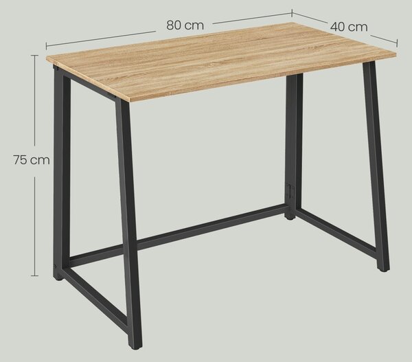 Set za pisarno ZARIMO miza 80x40 cm hrast sonoma + stol AVOLA VELVET črna