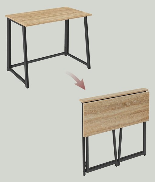 Set za pisarno ZARIMO miza 80x40 cm hrast sonoma + stol AVOLA VELVET črna