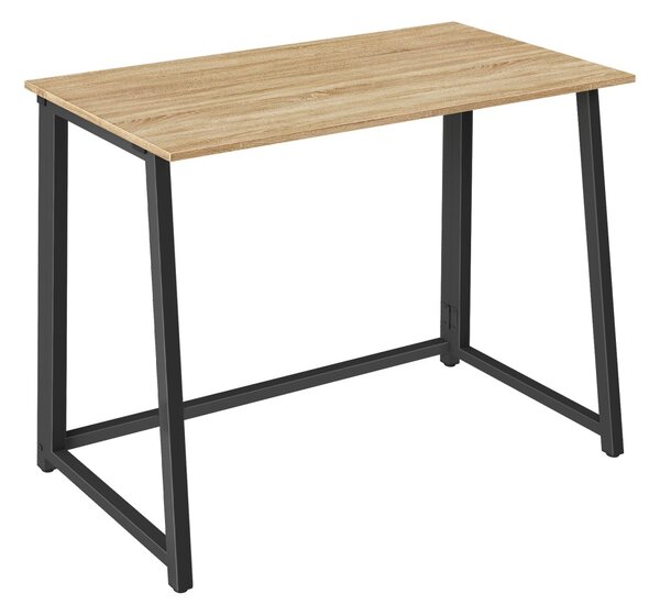 Set za pisarno ZARIMO miza 80x40 cm hrast sonoma + stol AVOLA VELVET črna