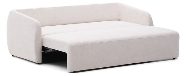 Kremno bela raztegljiva sedežna garnitura iz šenilje 225 cm Laira – Kave Home