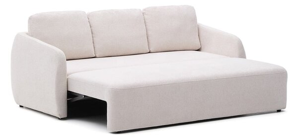 Kremno bela raztegljiva sedežna garnitura iz šenilje 225 cm Laira – Kave Home