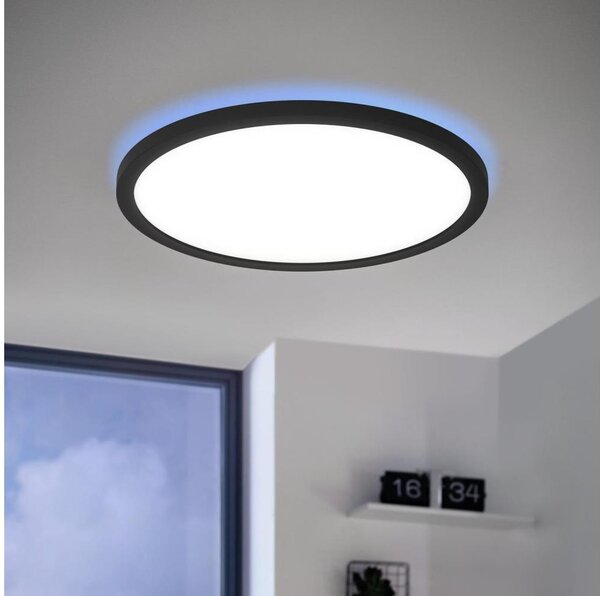 Eglo 900091 - LED RGBW Zatemnitvena stropna svetilka ROVITO-Z LED/14,6W/230V črna