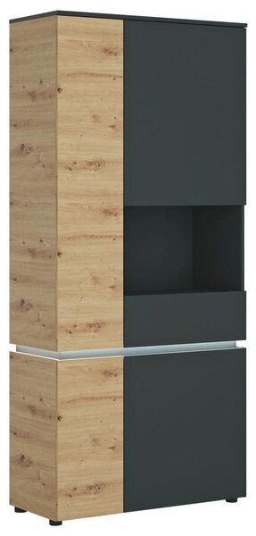 Modern Living Vitrina Luci, Barva Hrasta, Antracit