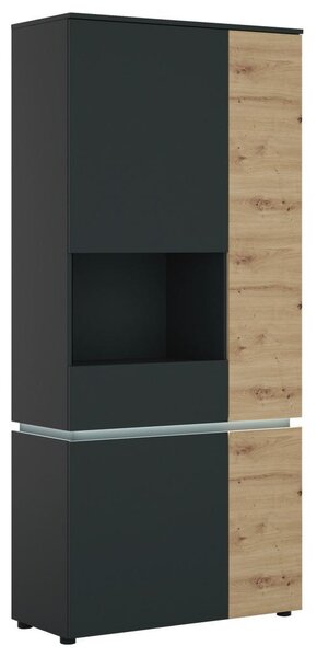 Modern Living Vitrina Luci, Barva Hrasta, Antracit