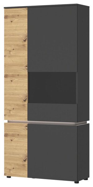 Modern Living Vitrina Luci, Barva Hrasta, Antracit
