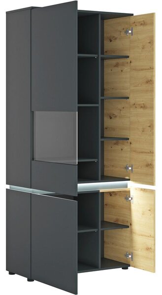 Modern Living Vitrina Luci, Barva Hrasta, Antracit