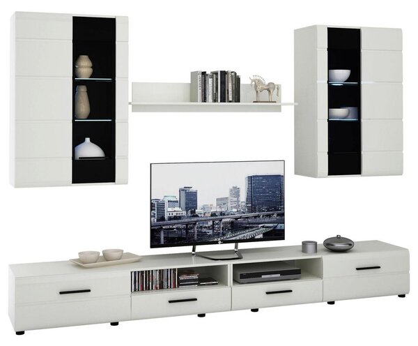 Modern Living Dnevni Regal Kiel, Bela, 4-Delni