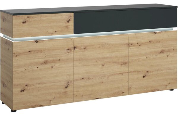 Modern Living Široka Komoda Luci, Barva Hrasta, Antracit