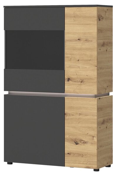 Modern Living Vitrina Luci, Barva Hrasta, Antracit