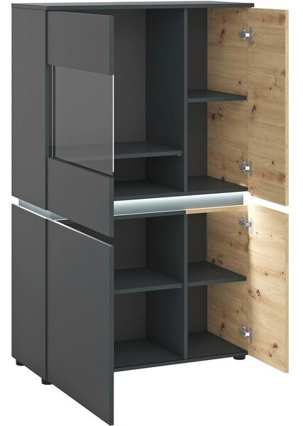 Modern Living Vitrina Luci, Barva Hrasta, Antracit