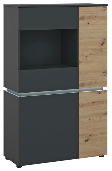 Modern Living Vitrina Luci, Barva Hrasta, Antracit