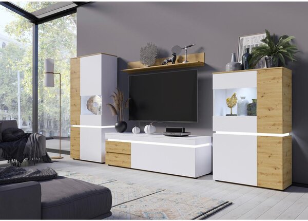 Modern Living Tv-element Luci, Bela, Barva Hrasta