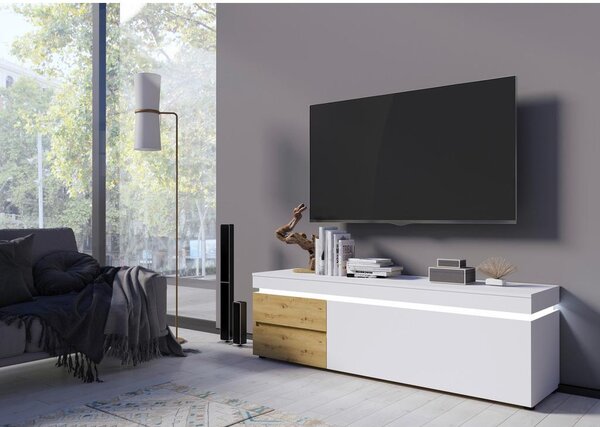 Modern Living Tv-element Luci, Bela, Barva Hrasta