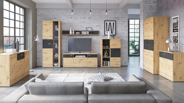 Modern Living Tv-element Nina, Barva Hrasta, Antracit