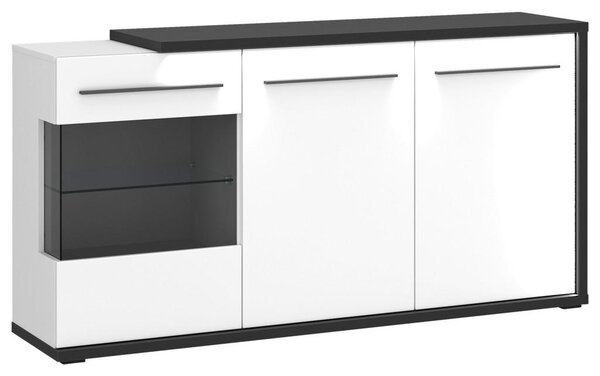 Modern Living Široka Komoda Ambiente Plus, Bela, Antracit