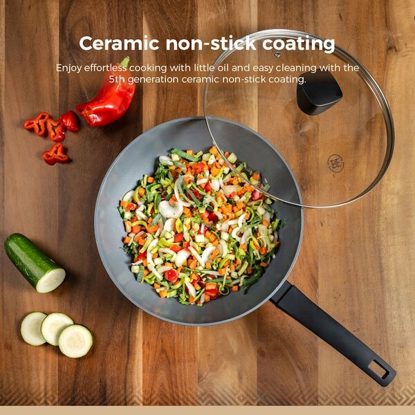 BE Living Set 3 ponv 20-24-28 cm + wok s pokrovom 28 cm Delight Black