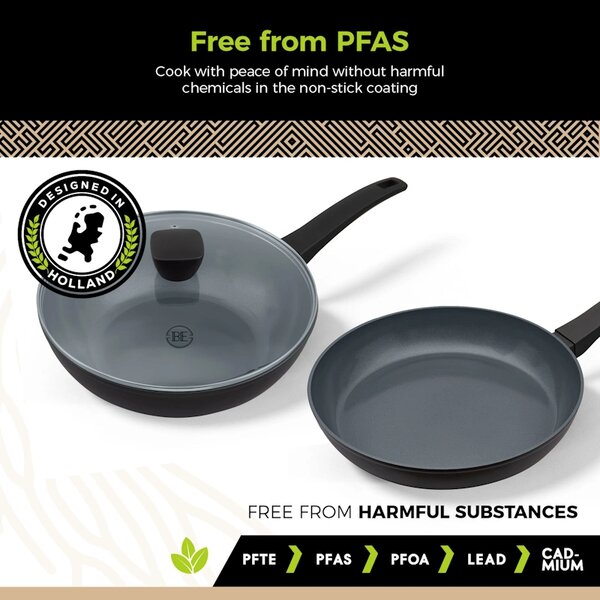 BE Living Set 3 ponv 20-24-28 cm + wok s pokrovom 28 cm Delight Black