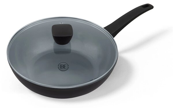 BE Living Wok ponev s pokrovom Delight Black 28 cm