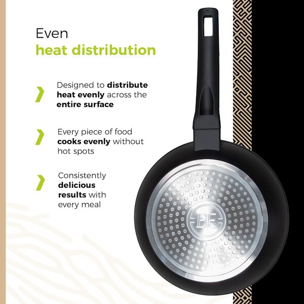 BE Living Wok ponev s pokrovom Delight Black 28 cm