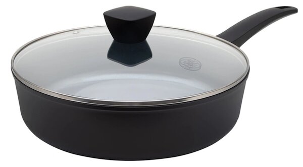 BE Living Globoka ponev s pokrovom Delight Black 28 cm