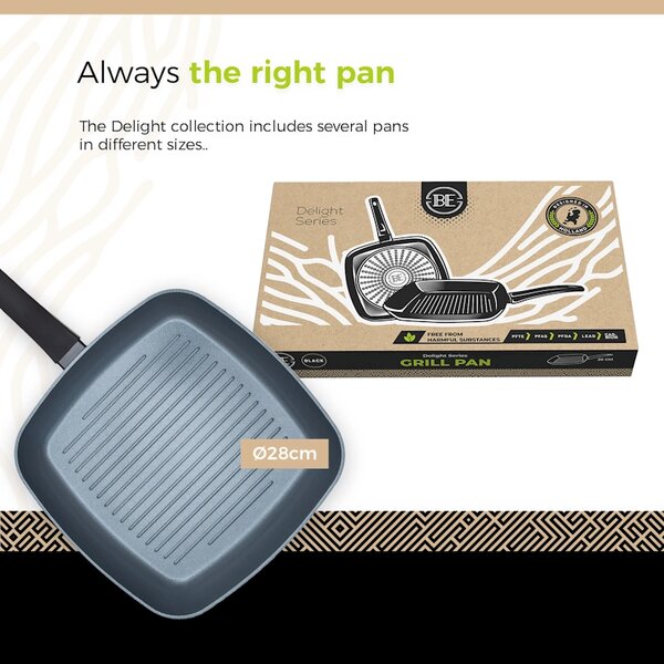 BE Living Grill ponev Delight Black 28 cm