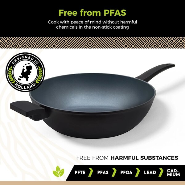 BE Living Wok ponev Delight Black 32 cm