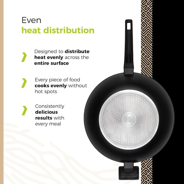 BE Living Wok ponev Delight Black 32 cm