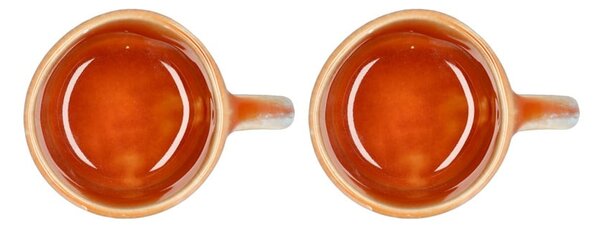 Oranžne lončene skodelice za espresso v kompletu 2 ks 80 ml Styles – Villa Collection