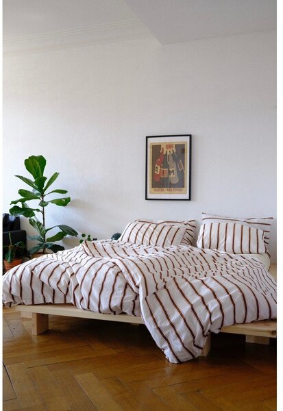 Postelja iz masivnega bora z letvenim dnom 90x200 cm v naravni barvi Japan – Karup Design