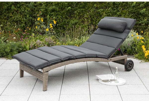 Gardenson Vrtni Ležalnik Andalusia, Siva, Nastavljiv