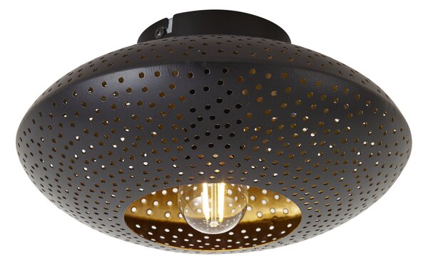 Orientalska stropna svetilka črna z zlatom 25 cm - Radiance