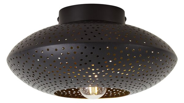 Orientalska stropna svetilka črna z zlatom 25 cm - Radiance