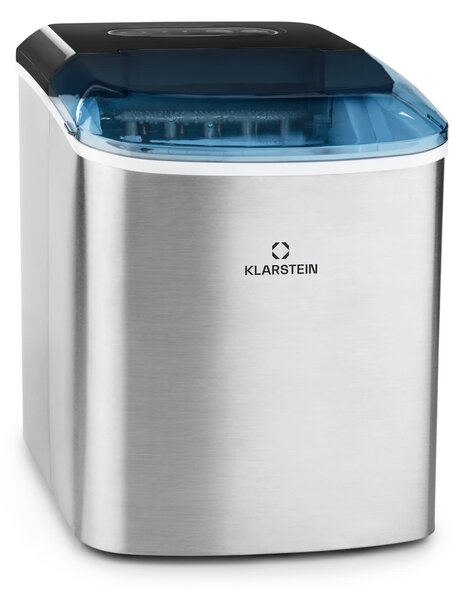 Klarstein On-The-Rocks Ledomat/12 kg vsakih 24 ur/2.1 L, Nerjaveče jeklo, Črne barve