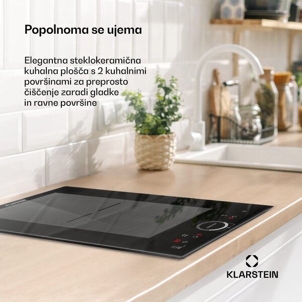 Klarstein Delicatessa Slim, indukcijska kuhalna plošča,, 3500 W, merilec časa, črna