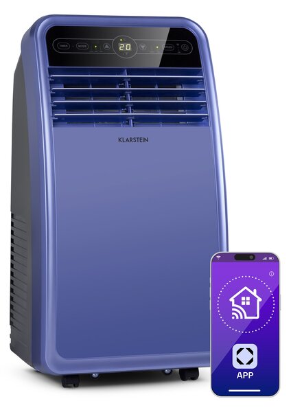Klarstein Metrobreeze New York Smart 7k, prenosna klima, 7000 BTU/2,1 kW, energetski razred A, daljinski upravljalnik