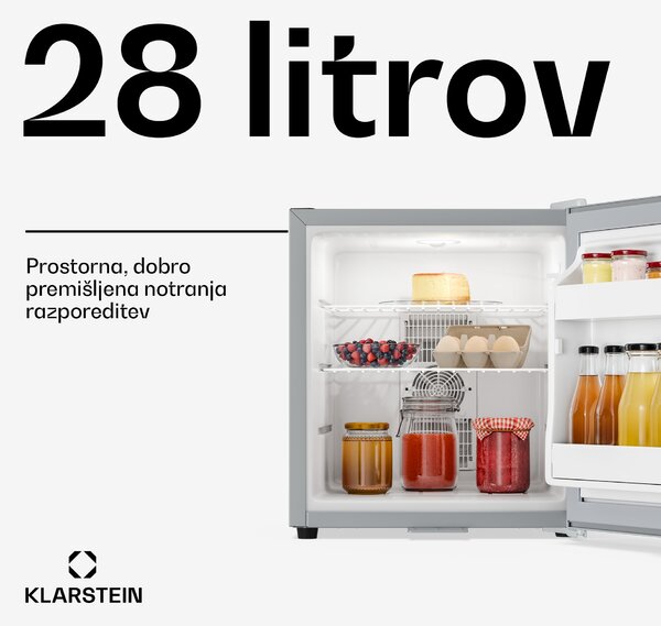 Klarstein Matterhorn 28, mini hladilnik, 28 litrov, 35 dB, kompakten, z možnostjo zaklepanja