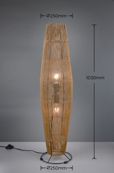 Stoječa svetilka v naravni barvi (višina 103 cm) Miki – Reality